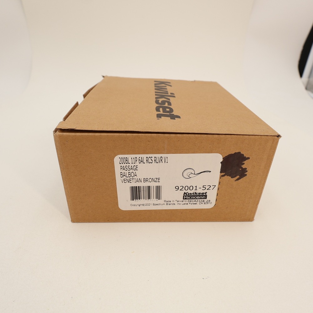 Kwikset Balboa Passage Door Lever Venetian Bronze 200BL 11P 6AL RCS RLVR V1